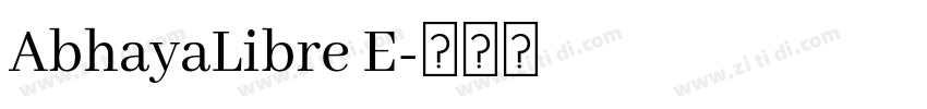 AbhayaLibre E字体转换